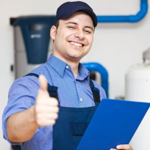 HVAC Worker Thumbs Up