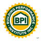 Building Performance Institute logo, green and yellow with house icon at center.