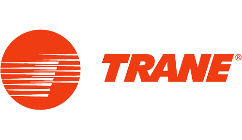 Trane logo with red circle and stylized letter T on a white background.