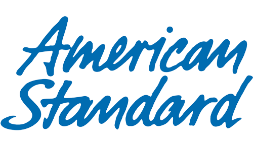 American Standard logo in blue script font on a transparent background.